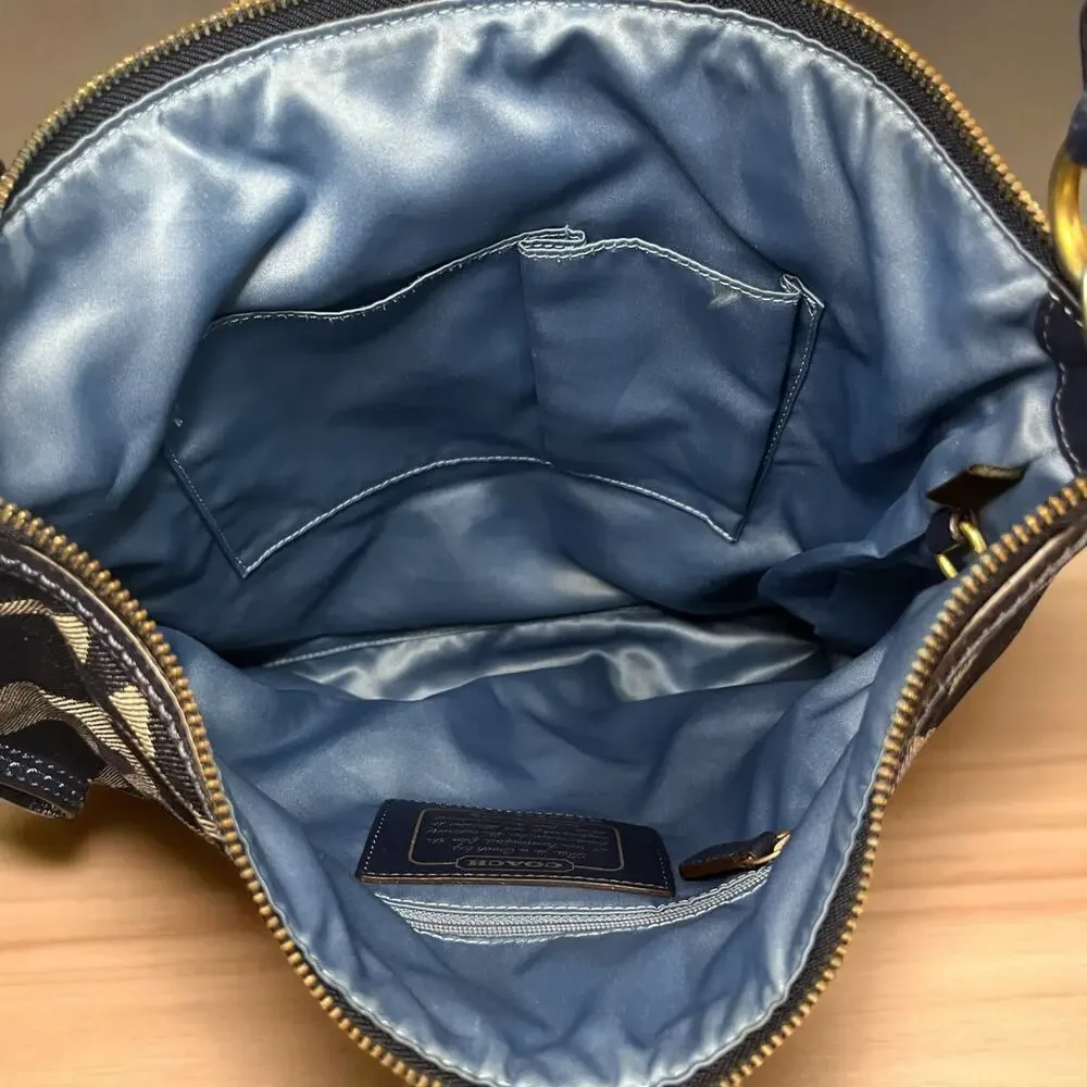 Y2K Coach 12549 Legacy Signature Denim Hobo Bag & 41718 Wristlet